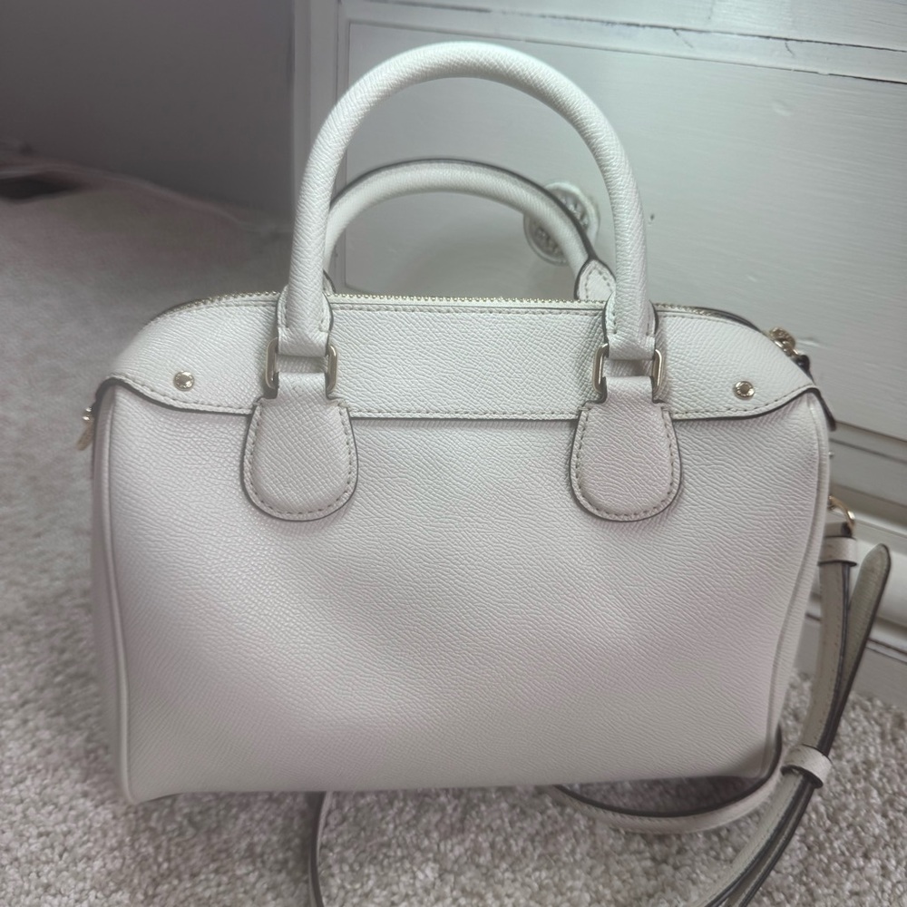 Coach Mini Bennett Satchel Bag With Crossbody Strap Ivory F57521 - Picture 2 of 5